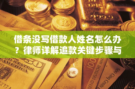 北京借条没写借款人姓名怎么办？律师详解追款关键步骤与证据链构建